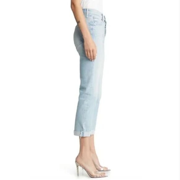 MOTHER Superior Jeans Scrapper Cuff Ankle Fray Lonely Hearts Club Size 26 NWOT - Picture 2 of 11